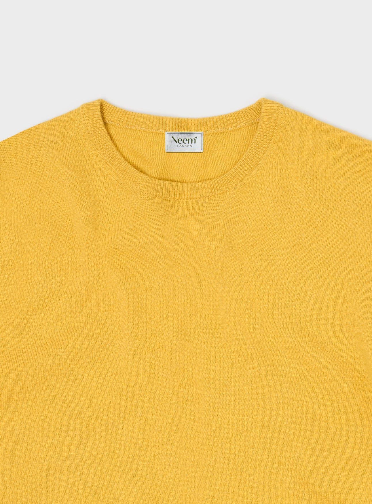 Pull Ras du Cou Jaune en Maille de Laine Italienne Recyclée