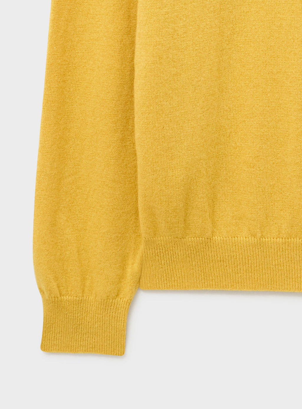 Pull Ras du Cou Jaune en Maille de Laine Italienne Recyclée