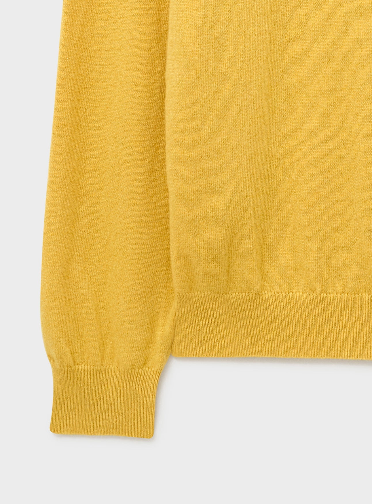 Pull Ras du Cou Jaune en Maille de Laine Italienne Recyclée