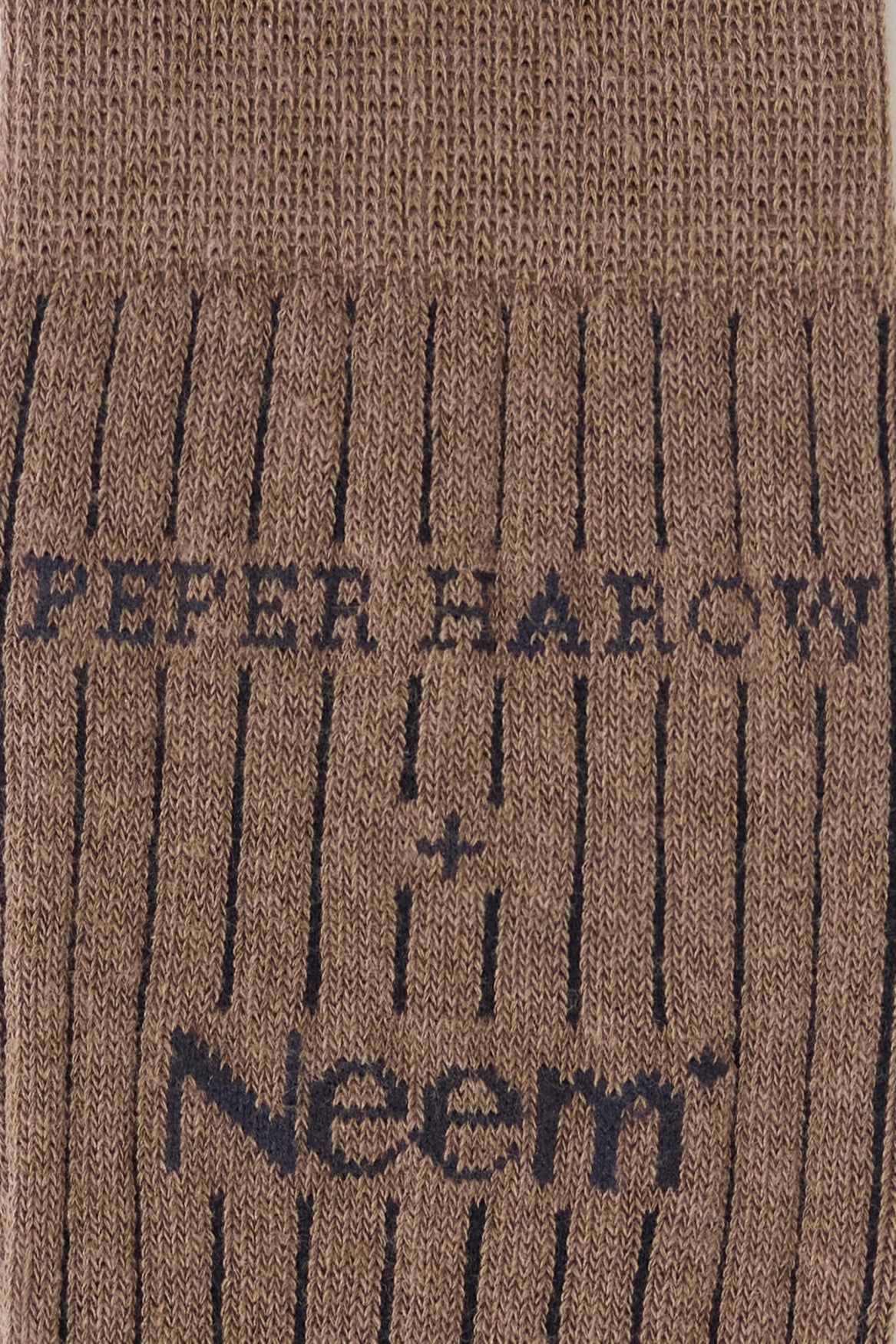 Chaussettes homme côtelées en coton recyclé marron clair du Royaume-Uni
