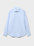 Chemise popover en coton oxford recyclé, coupe nouvelle, ciel