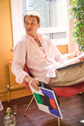 Chemise boutonnée rose en tissu Oxford italien recyclé