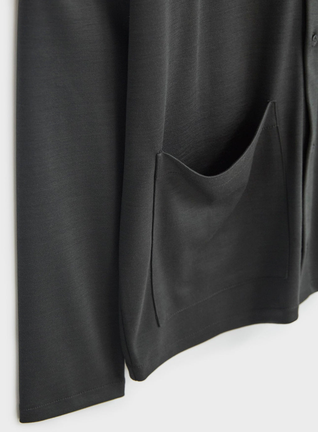 Cardigan en jersey mérinos vert foncé