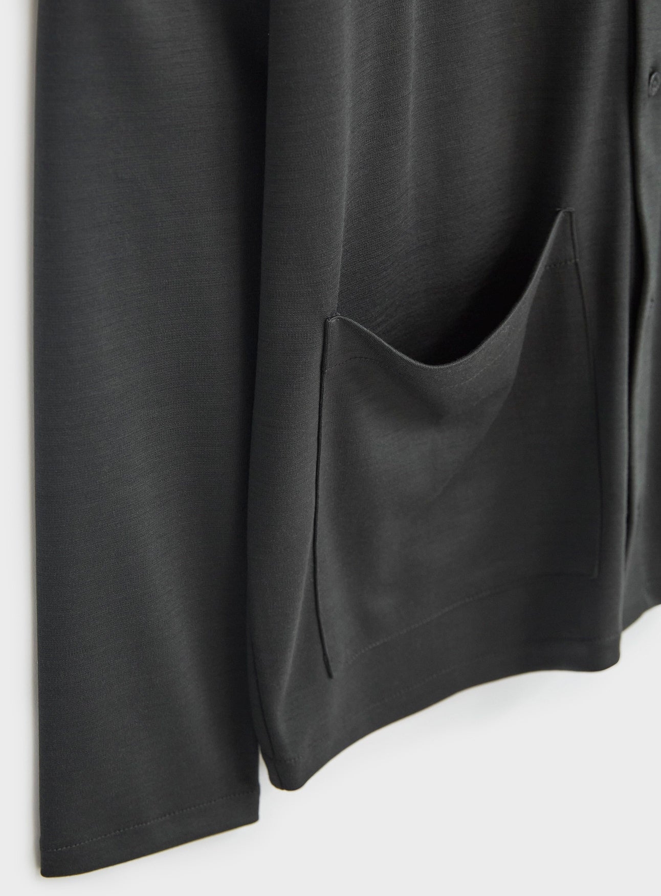 Cardigan en jersey mérinos vert foncé