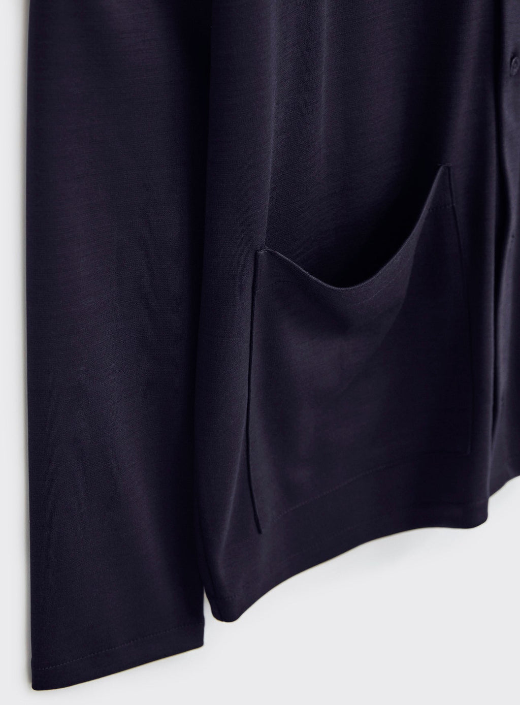 Cardigan en jersey mérinos 120s bleu marine