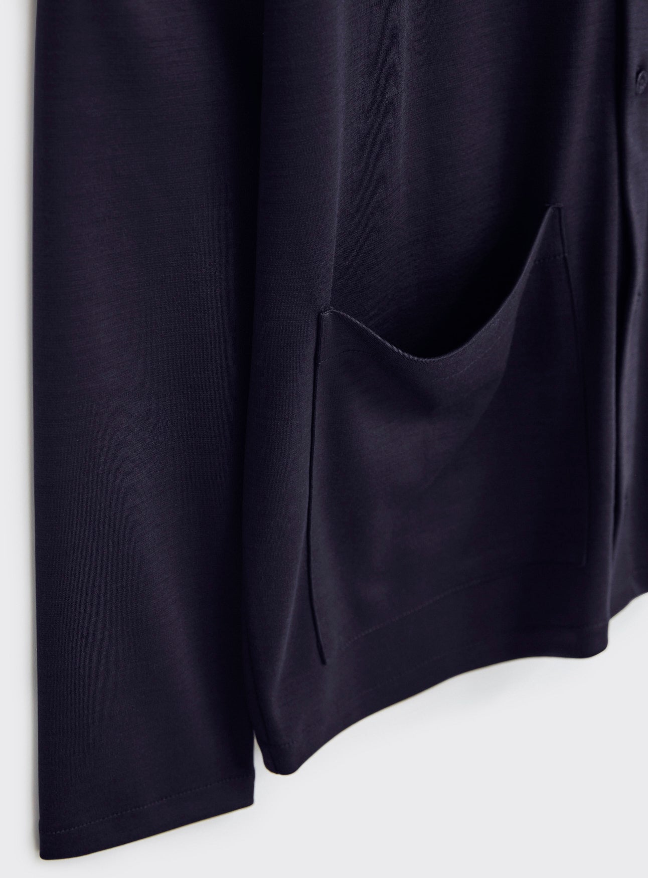 Cardigan en jersey mérinos 120s bleu marine